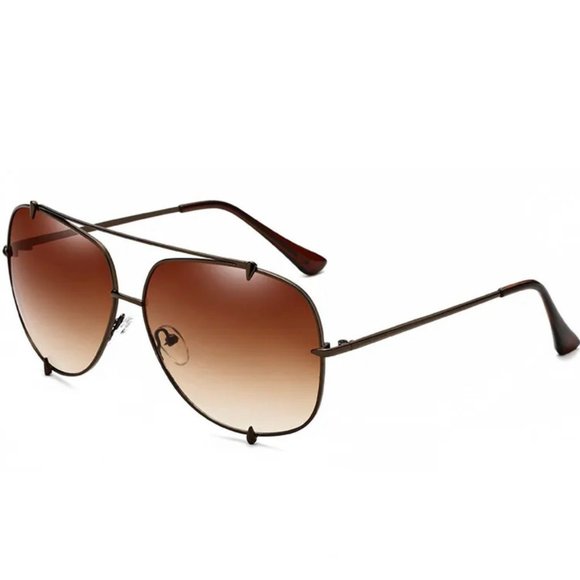 Aviator XXL "Talon" OVERSIZED Metal Gradient Women Sunglasses Shades - Picture 2 of 4